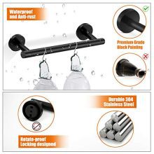 5-Pieces Matte Black Bathroom Hardware Set