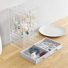 Acrylic Jewelry Box and Earring Holder Display Stand