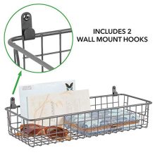 mDesign Portable Metal Farmhouse Wall Decor Storage Organizer