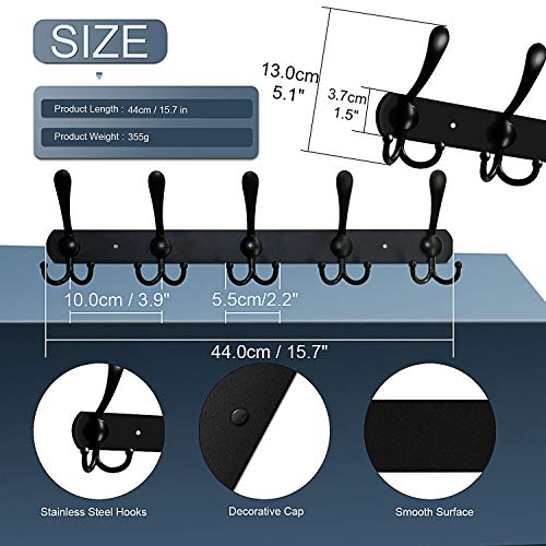 ANEDER Coat Rack Wall Mount Wall Hooks