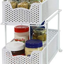 Simple Houseware 2 Tier Sliding Cabinet Basket Organizer Drawer