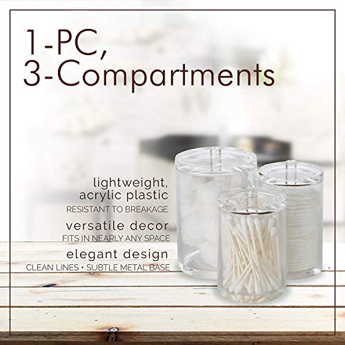 ARAD Cotton Ball, Swab, and Q-tip Storage Set, 1-Piece