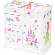 Musical Jewelry Box with 3 Pullout Drawers