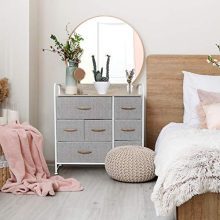 Wide Chest of Drawers with Wooden Top & Handles