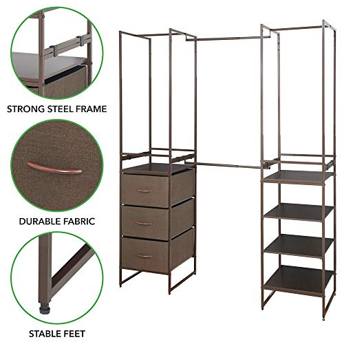 mDesign Modular Closet Organizer System, Storage