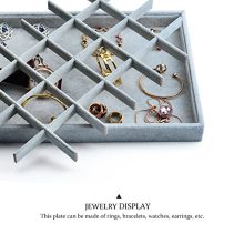 Oirlv 24 Grid Ice Velvet Jewelry Drawer Organizer
