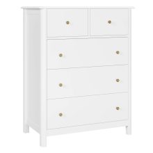 HOMECHO 5 Drawer Dresser, Modern Chest of Drawer