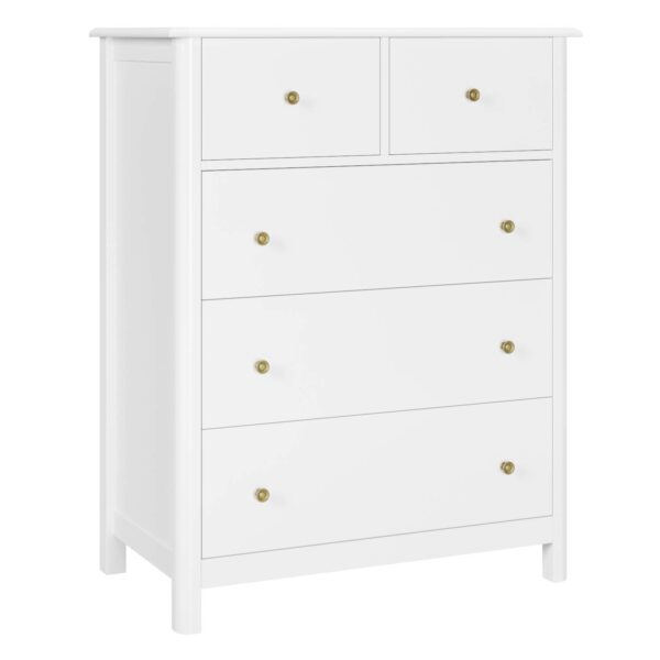 HOMECHO 5 Drawer Dresser, Modern Chest of Drawer