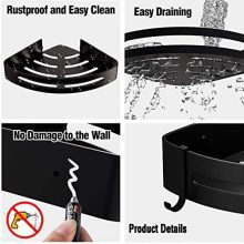 RANK 2-Pack Bathroom Corner Shelf Shower Caddy Organizer