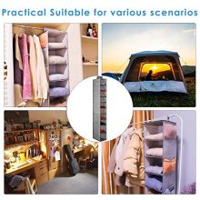 Wardrobe Space with Criusia Hanging Closet Organizer - 10 Shelves, Heavy-Duty, and Foldable for Smart Storage Solutions