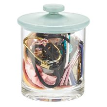 Modern Round Plastic Bathroom Vanity Countertop Storage