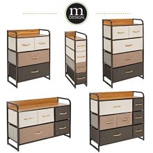 mDesign Wide Dresser Storage Chest, Sturdy Steel Frame