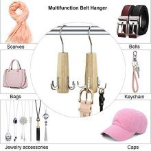HuaQi Belt Hanger Belt Racks Wooden Closet Accessories