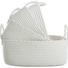 Woven Basket Cotton Rope Bin Organizer for Baby Nursery