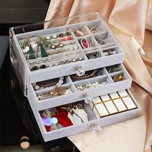 Box with 3 Drawers Jewelry Case