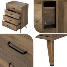 HOMECHO 4-Drawer Dresser, Rustic Wood Chest