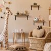 Rustic Wood Wall Storage Shelves for Home Decor Bedroom