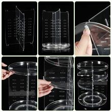 360° Rotating Makeup Organizer Carousel Vanity