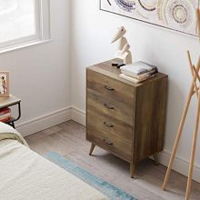 HOMECHO 4-Drawer Dresser, Rustic Wood Chest