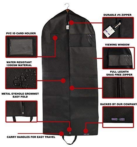 Bags for Less Suit and Dress Cover Garment Bag
