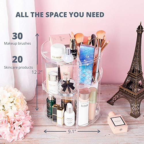 360 Spinning Makeup Organizer - Rotating Makeup Organiser Storage