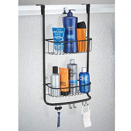 mDesign Modern Metal Bathroom Tub and Shower Caddy