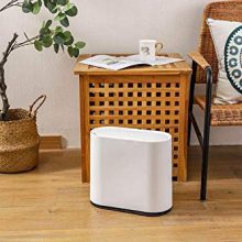 KLGO 10 Liter Slim Plastic Trash Can with Lid