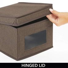 mDesign Soft Fabric Stackable Closet Storage Organizer Box