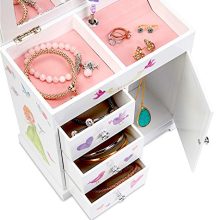 Musical Jewelry Box with 3 Pullout Drawers