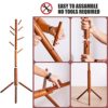 Premium Bamboo Coat Rack Tree with 8 Hooks