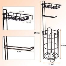 FORUP Freestanding Metal Toilet Paper Roll Holder Stand and Dispenser