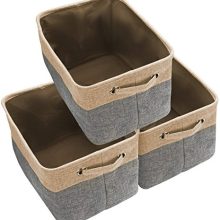 Awekris Large Storage Basket Bin Set [3-Pack] Storage Cube Box