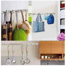 Amzdeal Wall Mounted Coat Rack - 8 Pegs 24" Modern Hook