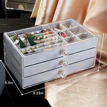 Box with 3 Drawers Jewelry Case