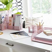 Blu Monaco Office Supplies Pink Desk Accessories for Women