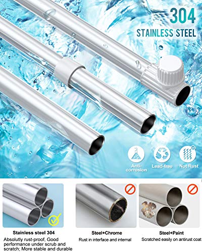 Constant Tension Stainless Steel Pole Organizer Shower Caddy