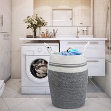 Stylish XL Laundry Hamper – Woven Cotton Basket for Bedroom & Bathroom