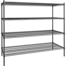 24 inch x 60 inch Certified Black Epoxy 4 Shelf Kit