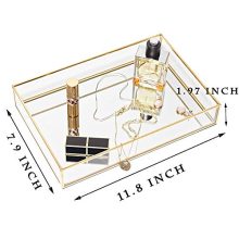 CHICHIC Gold Mirror Tray Jewelry Organizer Vanity Tray Jewelry