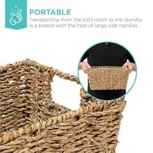 Best Choice Products Rustic Set Of 4, Multipurpose Stackable Seagrass