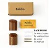 Wall Hooks, Felidio Natural Wood Coat Hooks Wall Mounted