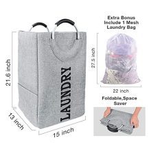 Double Laundry Hamper with Handle 73L