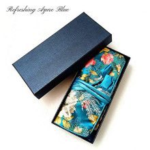 L & Z Jewelry Roll Bag – Elegant Travel Jewelry Organizer for Women in Refreshing Azure Blue