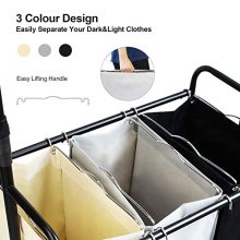 Laundry Hamper Basket with Removable Hanging Bar