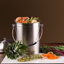 Abakoo Stainless Steel Compost Bin - 1.3 Gallon
