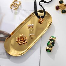 Jewelry Organizer Stainless Steel Towel Tray Storage