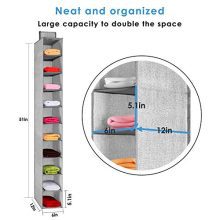 Wardrobe Space with Criusia Hanging Closet Organizer - 10 Shelves, Heavy-Duty, and Foldable for Smart Storage Solutions