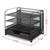 Simple Trending 4-Trays Mesh Office Supplies Desk Organizer