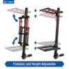 Folding Hitch-Mounted Ski/Snowboard Rack – Fits 1.25” or 2” Receivers, Holds 6 Skis or 4 Snowboards