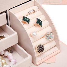 Jewelry Box Organizer Faux Leather